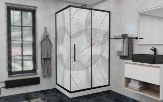 Душевой уголок AvaCan FB 160-180 + SB 80 MT чёрный